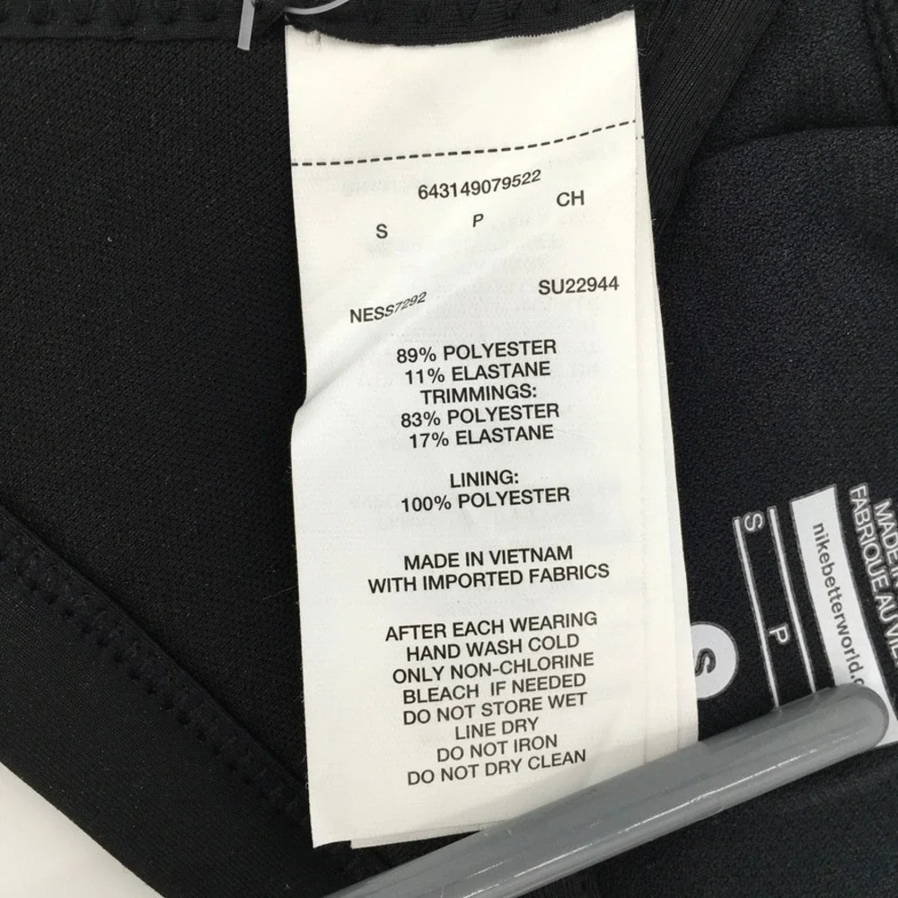 Nike Swim Iconic Heather Sculpt Bra Bikini Top Womens S Black Underwire Padded